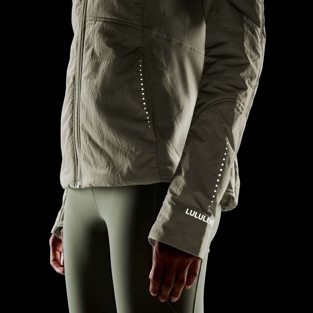 Lululemon Another Mile Jacket Women 4 Fog Green Primaloft Running NO HOOD INSERT